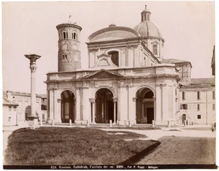 Catedral de la Resurrección de Nuestro Señor Jesucristo, Rávena, Emilia-Romaña, Italia, fotografía de Pietro Poppi, Bolonia, ca 1900