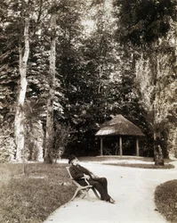 Giuseppe Verdi en el jardín de Villa Verdi, Sant
