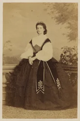 María Sofía de Baviera, reina consorte de Francisco II, rey de las Dos Sicilias (fotografía en B/N)