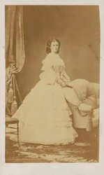 María Sofía de Baviera, reina consorte de Francisco II, rey de las Dos Sicilias (fotografía en B/N)