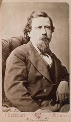 Retrato del compositor italiano Amilcare Ponchielli (1834-1885)
