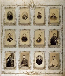 Risorgimento: retratos de los Mil (o Camisas Rojas), que participaron en la expedición de Giuseppe Garibaldi. 1860-1861