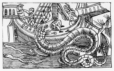 Un serpiente marina, de 
