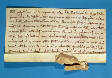 Una protesta formal sobre la unción de Enrique III (1207-72) en Gloucester, escrita por el Legado Papal, Cardenal Gualo, 1218