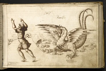 Añadir MS 82955 f.129r Dragón de 