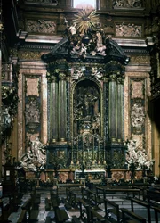 Altar de San Ignacio en la Iglesia del Gesù en Roma (arte barroco).