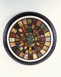 Tablero de mesa de mármol de muestra italiana, siglo XIX