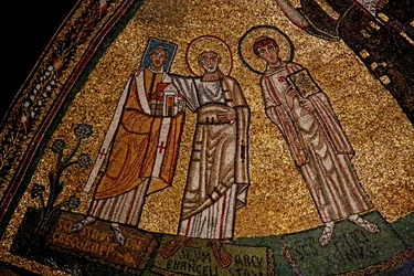 Ábside con santos y el Papa Gregorio IV