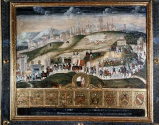 Llegada a Siena de Cosme I de Médicis (1389 - 1464) - Archivo Nacional, Siena.