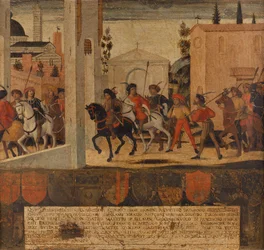 Llegada de una delegación de embajadores a Siena
