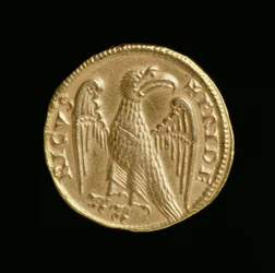Augustalis de Federico II (1198-1250), Reino de Sicilia y el Sur de Italia, Casa de Moneda de Mesina, 1231-50 (reverso)