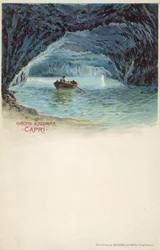 Gruta Azul, Capri (litografía en color)