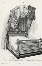 Cama con dosel, ilustración de L