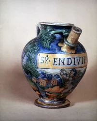 Jarra de cerámica de Urbino. Siglo XVI. Museo del Castillo. Milán