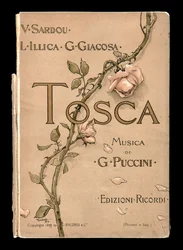 Portada, Libreto de Tosca de Giacomo Puccini, Edición Ricordi, Italia