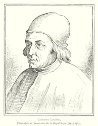 Cristoforo Landino, Canciller y Secretario de la República