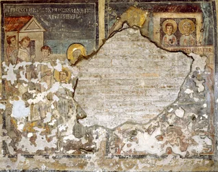 Fresco dañado de Santa Maria Antiqua, Roma