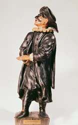 Doctor Balanzone, del Teatro Serafín (madera policromada)