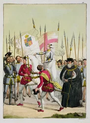 Isabel I, lámina 12 de La historia de las naciones