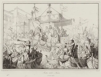 Fiesta de las Marías, siglo XIII (grabado)