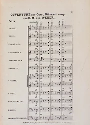 Primera página de la obertura de la ópera 