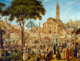 Festival popular en Lodi Vecchio, Italia