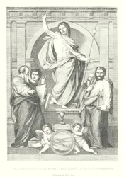 Fra Bartolommeo della Porta, Cristo y los cuatro evangelistas, Colección del Palacio Pitti (grabado)