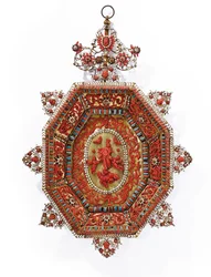 Marco que representa la Ascensión de la Virgen María, Trapani, primera mitad del siglo XVII
