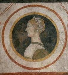 Fresco de una mujer de la familia Vismara, antiguamente en la Casa Vismara de Legnano