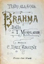 Frontispicio del ballet Brahma de Monplaisir y dell