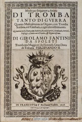 Portada de Modo per imparare a sonare di tromba método para aprender trompeta por Girolamo Fantini (1600-1675)