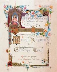 Frontispicio del Réquiem de Verdi, 1874