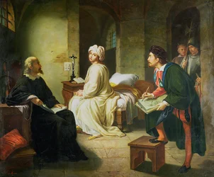 Guido Reni dibujando a Beatrice Cenci