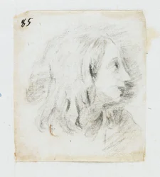 Cabeza de un niño de perfil