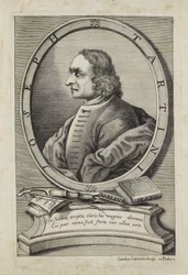 Joseph Tartini, grabado por Carlo Calcinotto