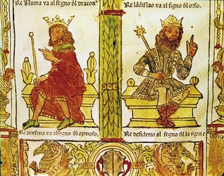 Reyes Porsenna y Desiderio, del Libro del Destino de Lorenzo Spirito Gualtieri
