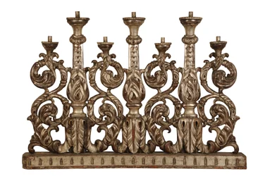 Candelabro de plata dorada a gran escala, c.1800 (plata dorada)