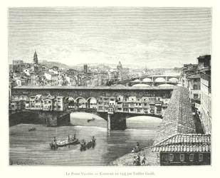 El Ponte Vecchio, construido en 1345 por Taddeo Gaddi