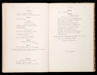 Libreto de La Tosca de Giacomo Puccini, Edición Ricordi, Italia