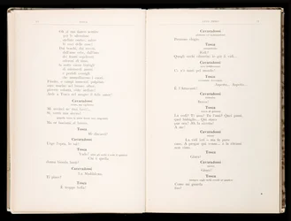 Libreto de La Tosca de Giacomo Puccini, Edición Ricordi, Italia
