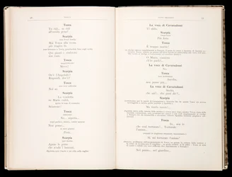 Libreto de Tosca de Giacomo Puccini, Edición Ricordi, Italia