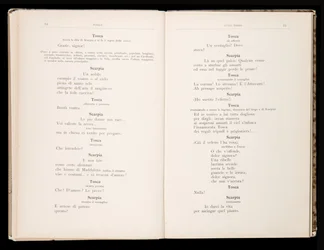 Libreto de Tosca de Giacomo Puccini, Edición Ricordi, Italia