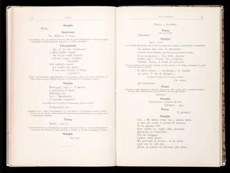 Libreto de Tosca de Giacomo Puccini, Edición Ricordi, Italia