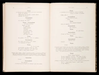 Libreto de Tosca de Giacomo Puccini, Edición Ricordi, Italia