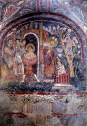 Vida y milagro de San Magnus de Anagni y martirio de San Juan en aceite hirviendo - fresco
