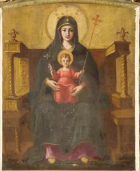 Virgen entronizada con el Niño