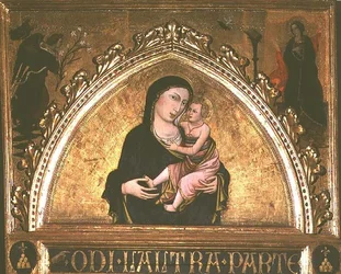 Virgen con el Niño (temple sobre tabla)