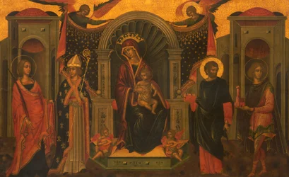 Madonna y Niño con Santos, c.1600