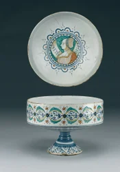 Copa de mayólica, Deruta, c.1520