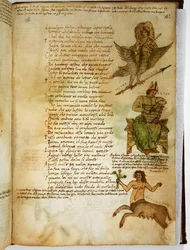 Ms Ital 483 P.4.7 f.162r Constelaciones, del "Dittamondo" de Fazio degli Uberti (vitela)